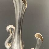 2 silver metal soliflores