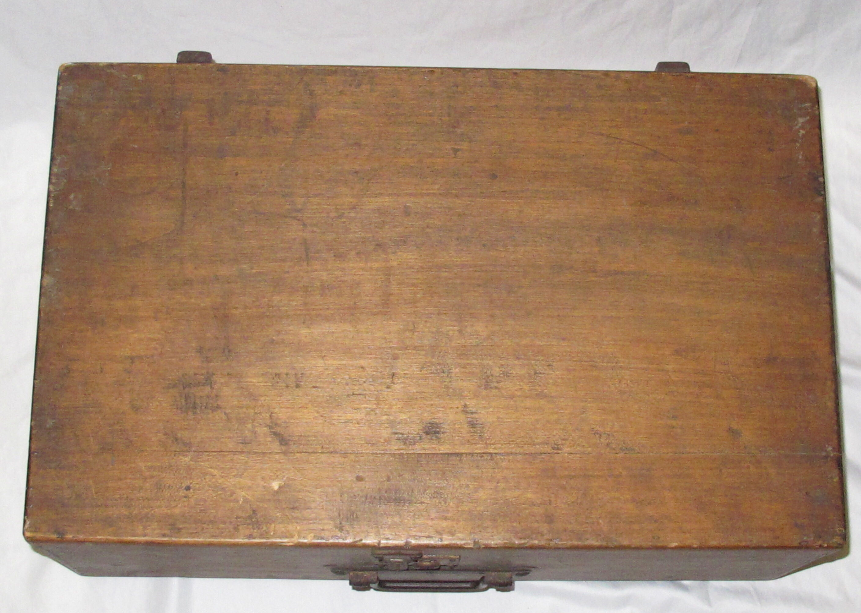 Old wooden suitcase