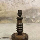 Vintage table lamp in turned wood
