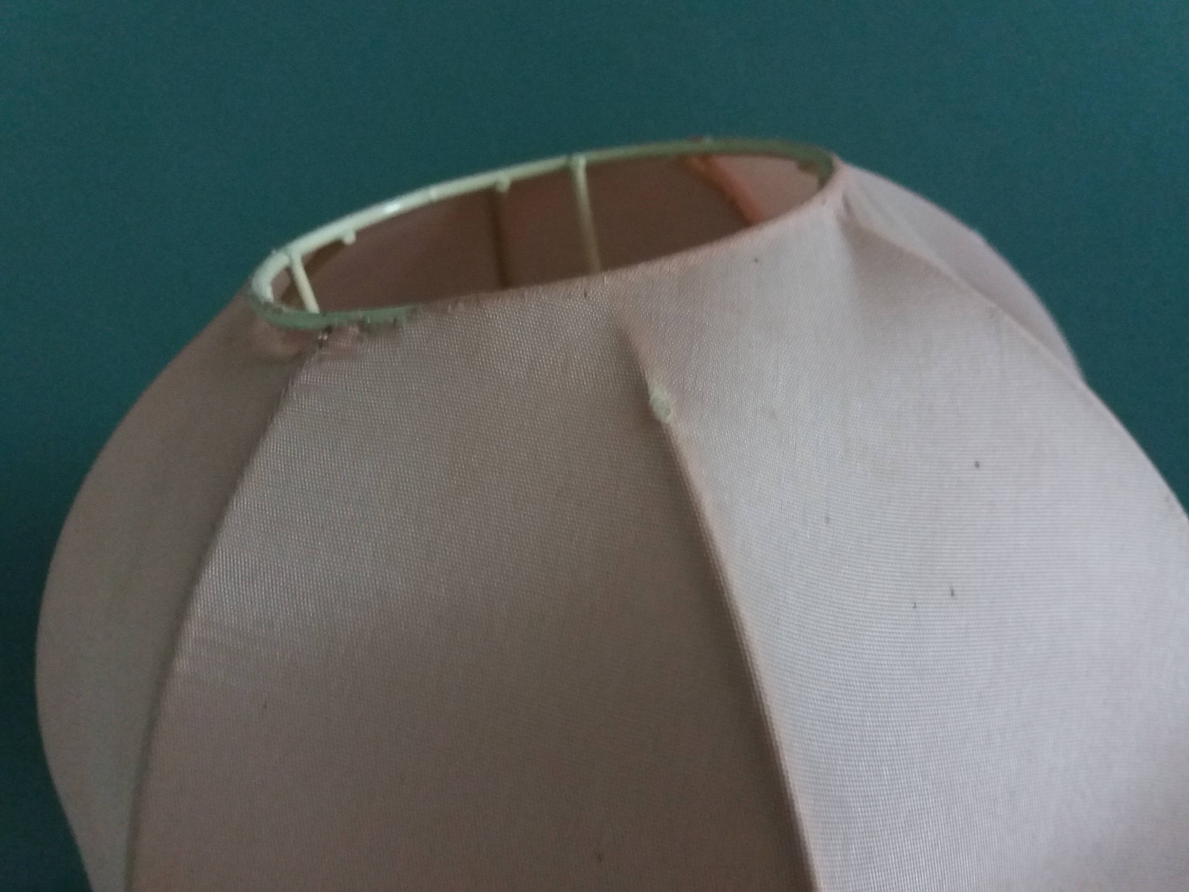 Turned wood bedside lamp with fabric lampshade