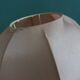 Turned wood bedside lamp with fabric lampshade