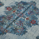 Hand-knotted antique oriental 1970s 163 cm x 267 cm blue carpet