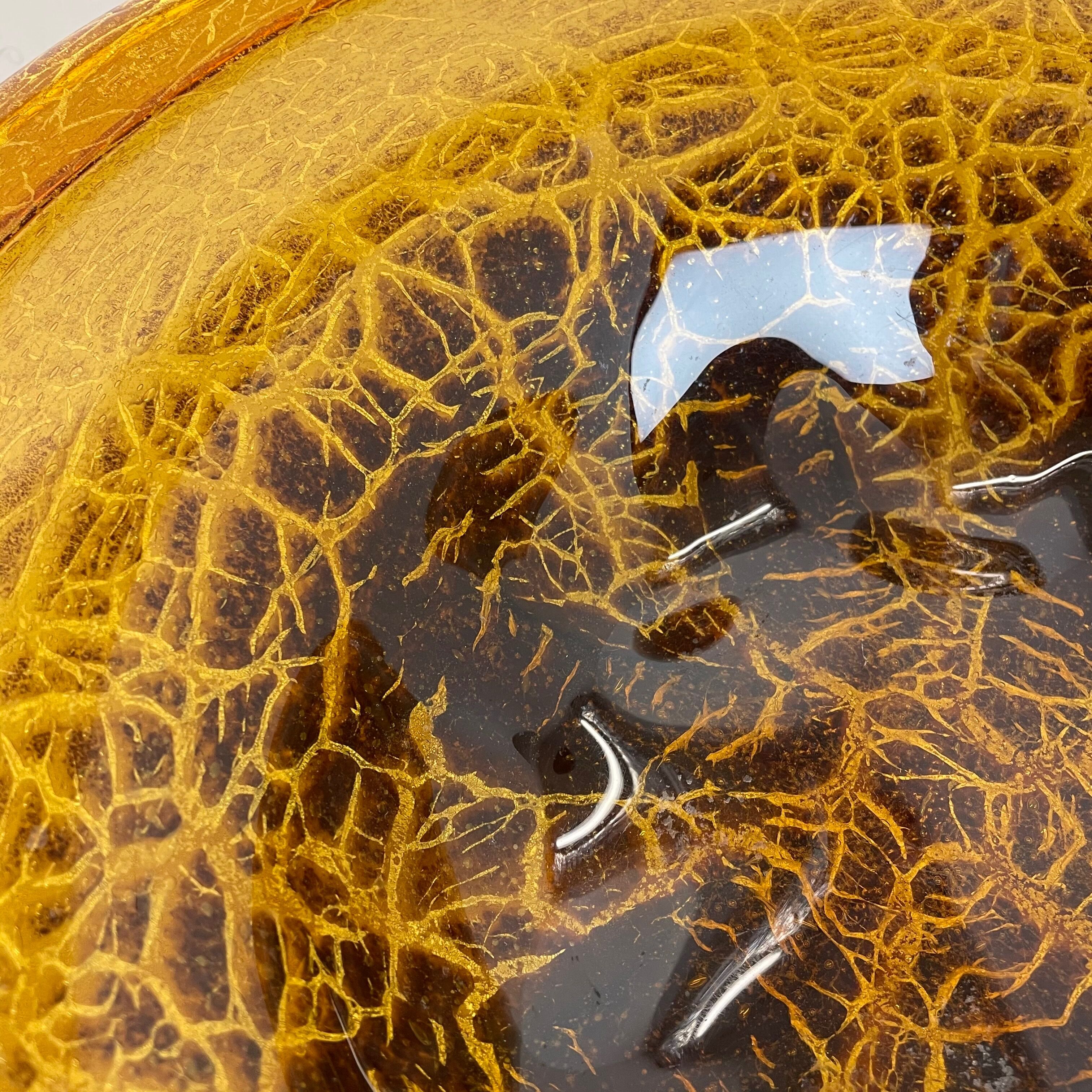 German Glass Bowl by Karl Wiedmann for WMF Ikora, 1930s Baushaus Art Deco