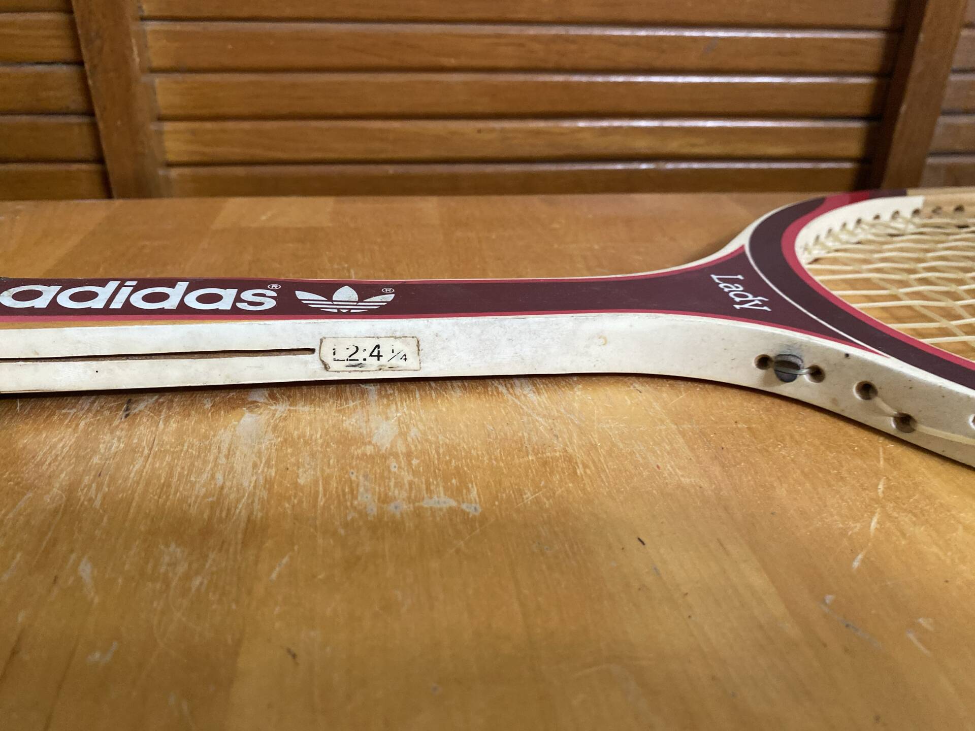 Raquette tennis ancienne adidas lady bois + housse vintage #e199