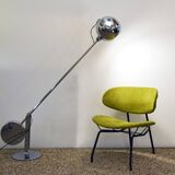 Paolo Tilche tilting floor lamp in chrome metal, 1970s