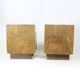 Ensemble de deux tables de chevet en bois et verre, Tchécoslovaquie 1950
