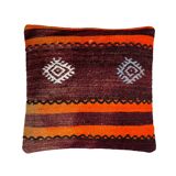 Housse de coussin kilim turc vintage, 40 x 40 cm