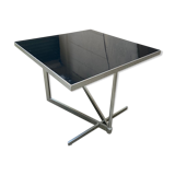 Table basse - aluminium et laque noire - 1960