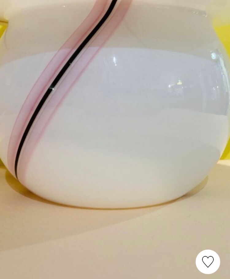 Lampe de chevet champignon en verre de murano