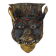 Vintage ritual mask in repoussé brass from Nepal/Tibet.