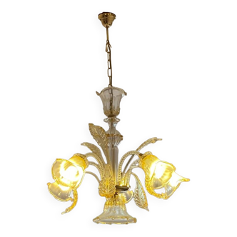 Lustre en verre italien