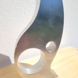 70s free-form aluminum design candle holder