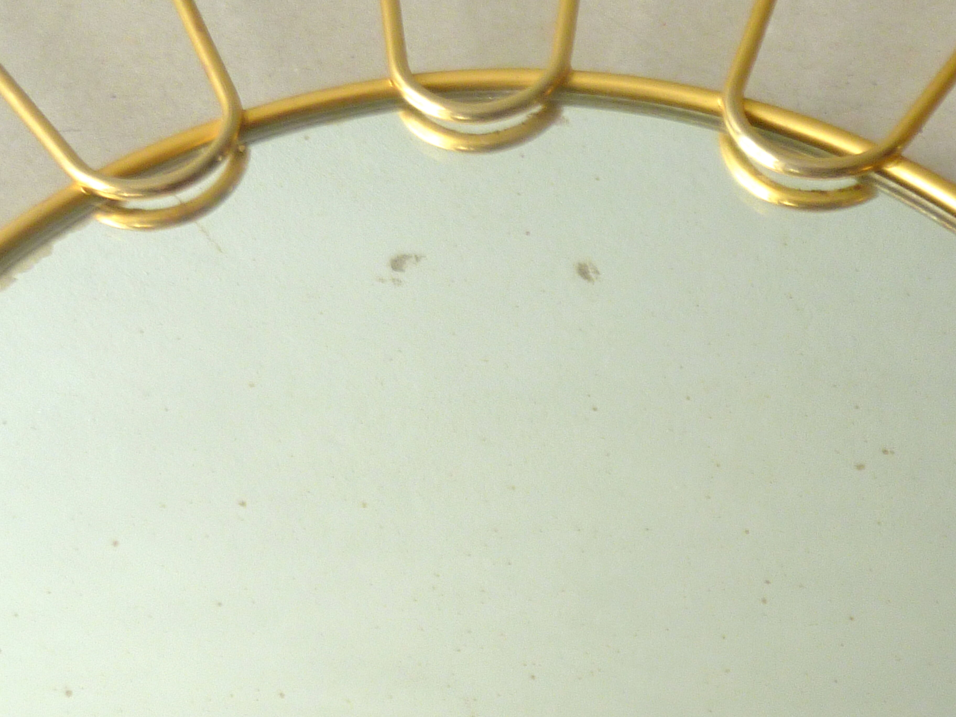 Mirror shape Sun brass of the 1970s 43x43cm