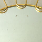 Mirror shape Sun brass of the 1970s 43x43cm