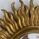 Vintage 1960 sun mirror witch's eye gold convex - 48 cm