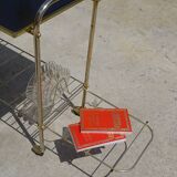 Gold-plated brass vinyl rack trolley