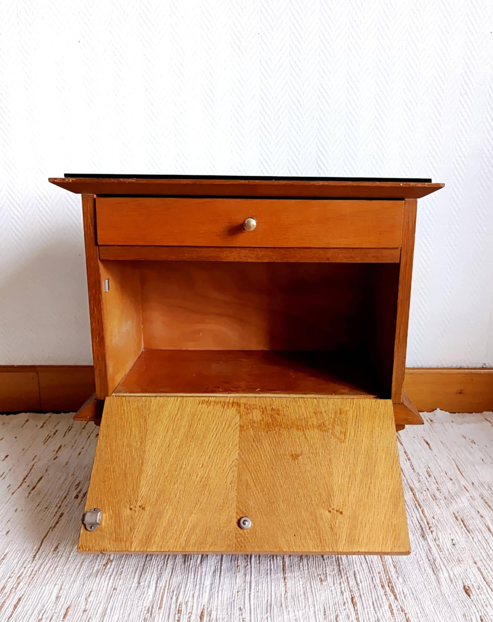 Vintage bedside tables from the 1950s.