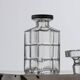 Whiskey decanter and set of 4 crystal glasses, 1970s