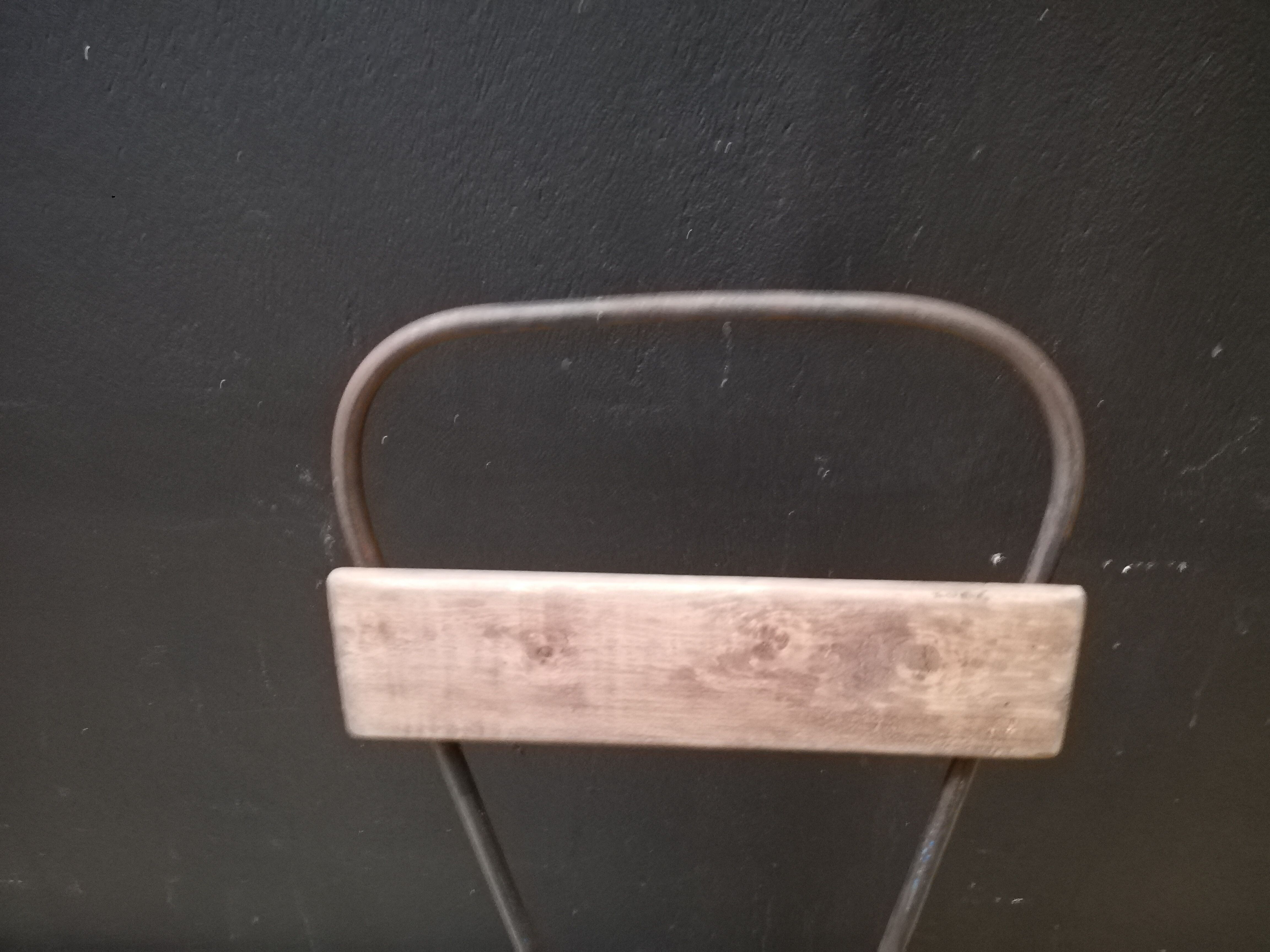 Industrial swivel chair wood and metal