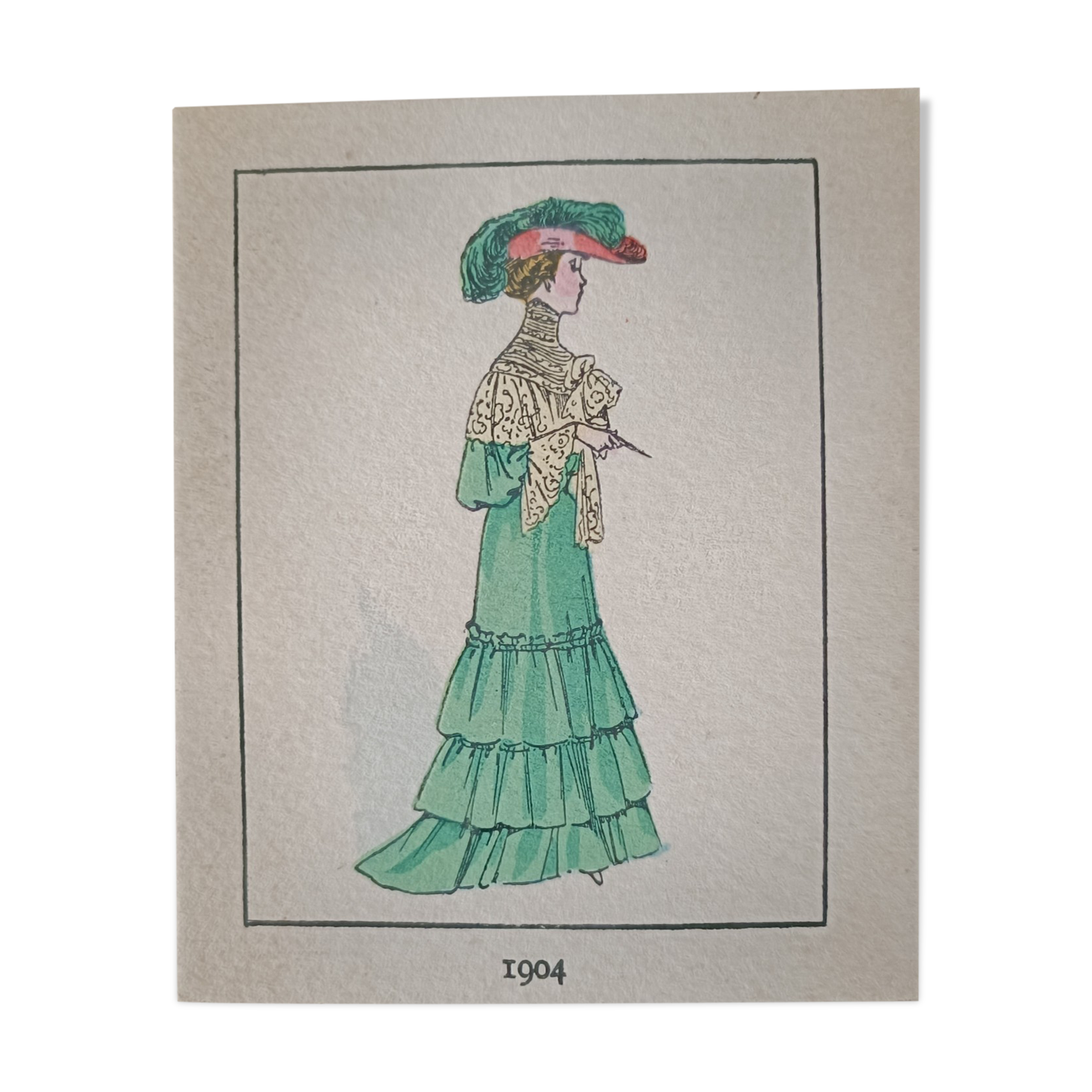 Colorful stencil Art Deco fashion