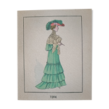 Colorful stencil Art Deco fashion