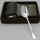 Set of 12 silver-plated metal table spoons Christofle Amérique, Art Deco, 20.5 cm.