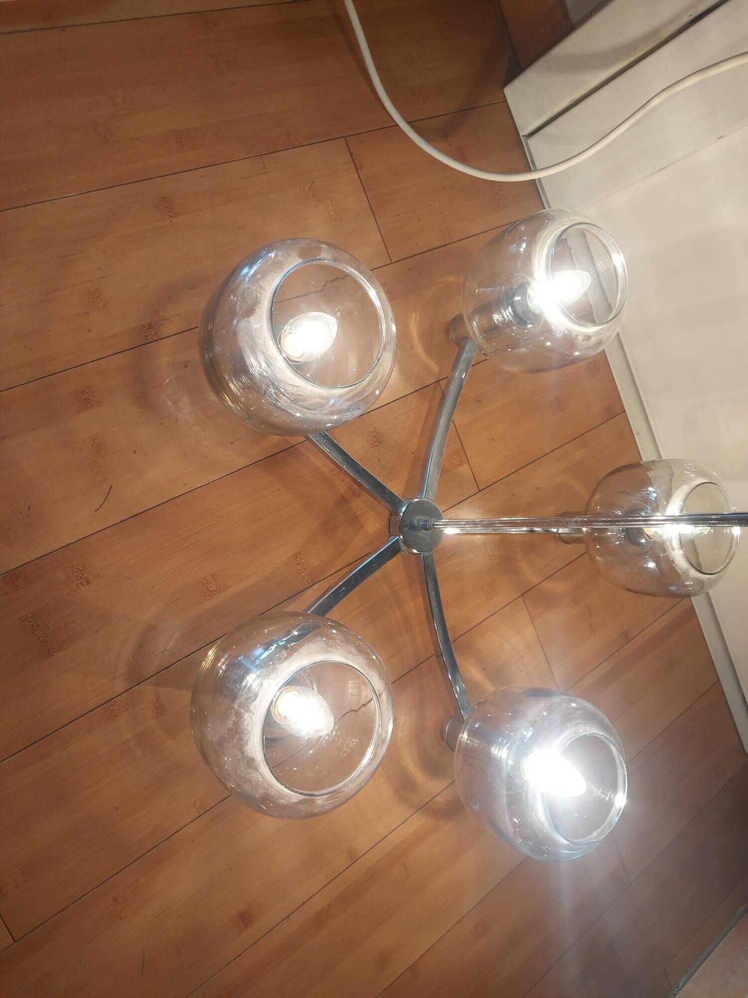 Pendant light, vintage chandelier from the 70s, Delmas