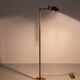 Holtkotter Bronze color swing arm floor lamp Germany 1980s
