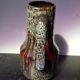 Ancient west germany ceramics multicolor enamel vase - anse vintage