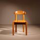 Six Dining Chairs in Pine Wood | Italy 1980s