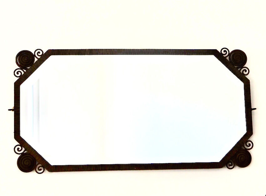 Art deco wrought iron mirror
