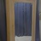 Mirror wardrobe from the late 19th century – painted bird's-eye maple