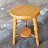 Brutalist wooden tripod stool