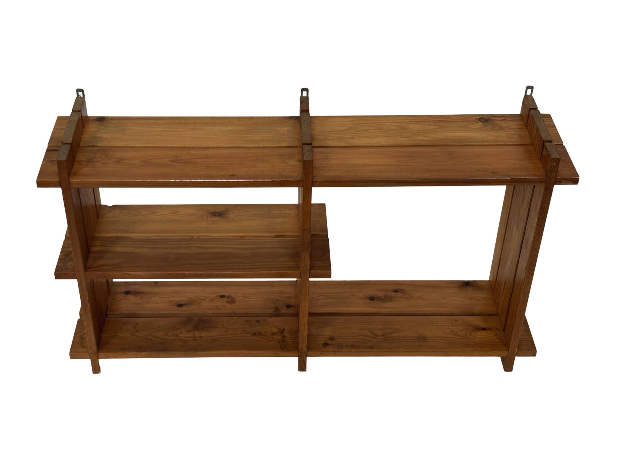 Vintage Wall shelf rack Pinewood wood 70s design