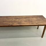 Large solid pine farmhouse table with spindle legs