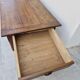 Rustic farmhouse coffee table with two drawers, solid oak, 19th century - 1.97m