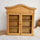 Vintage wooden wall cabinet – 2 mesh doors and shelf