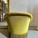 Fauteuil crapaud velours kaki