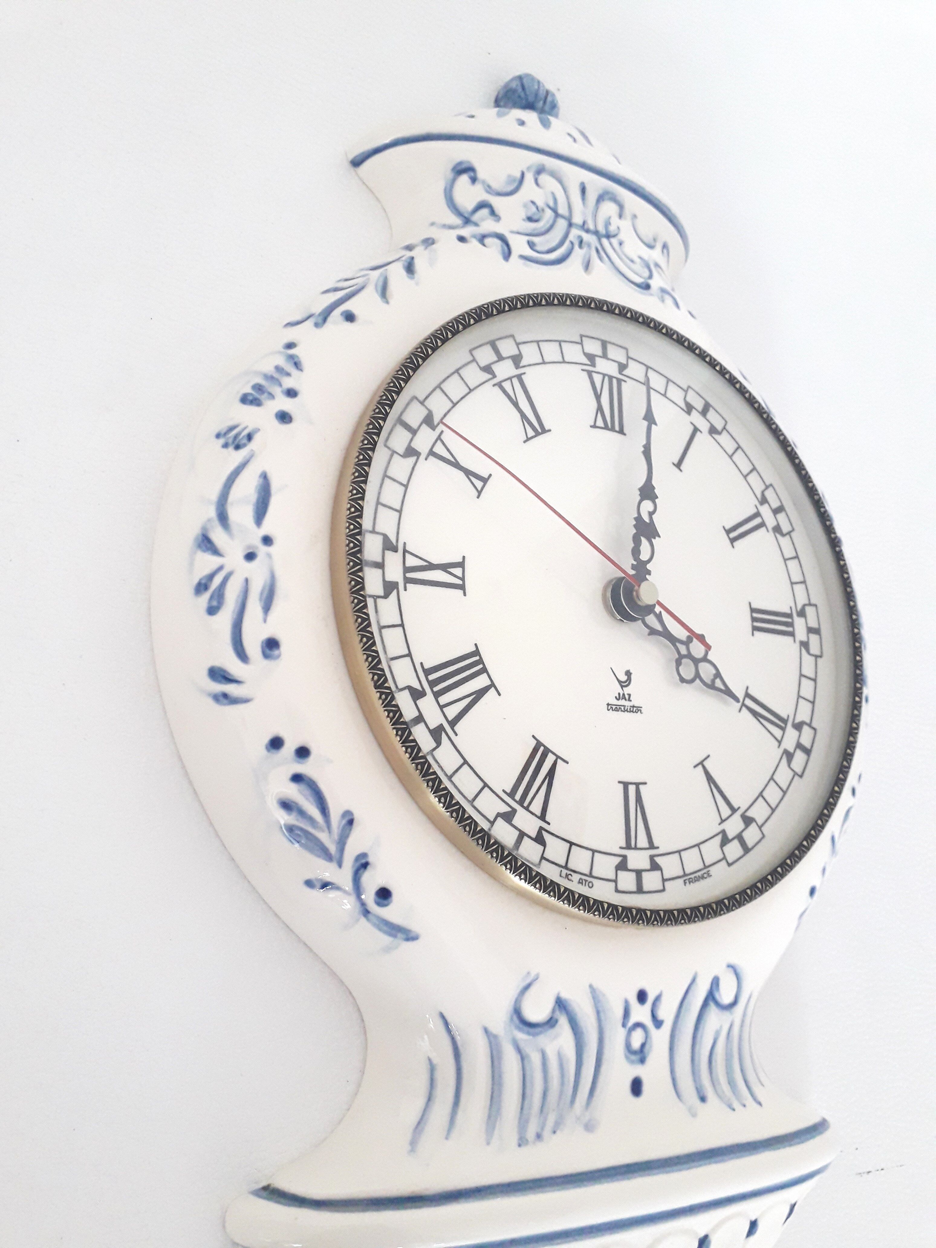 Wall clock jaz fontic porcelain 1970