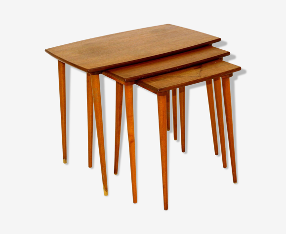 Teak trundle table, Sweden, 1950