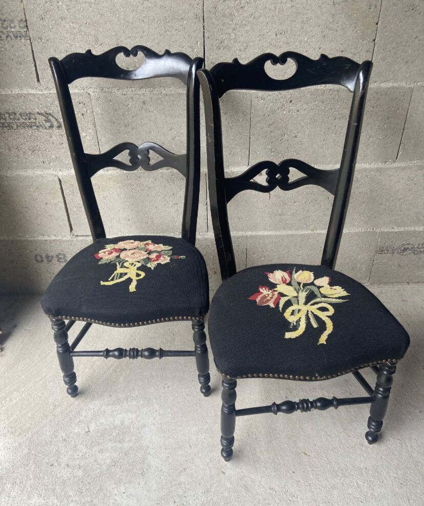 Pair of old nurse's chairs from the Napoleon III period