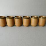 6 verres gobelets en grès émaillé