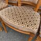 Set of 6 solid wood and velvet chairs in Louis XVI style.