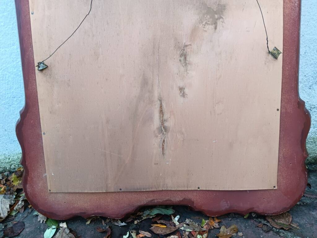 80s beveled gold mirror