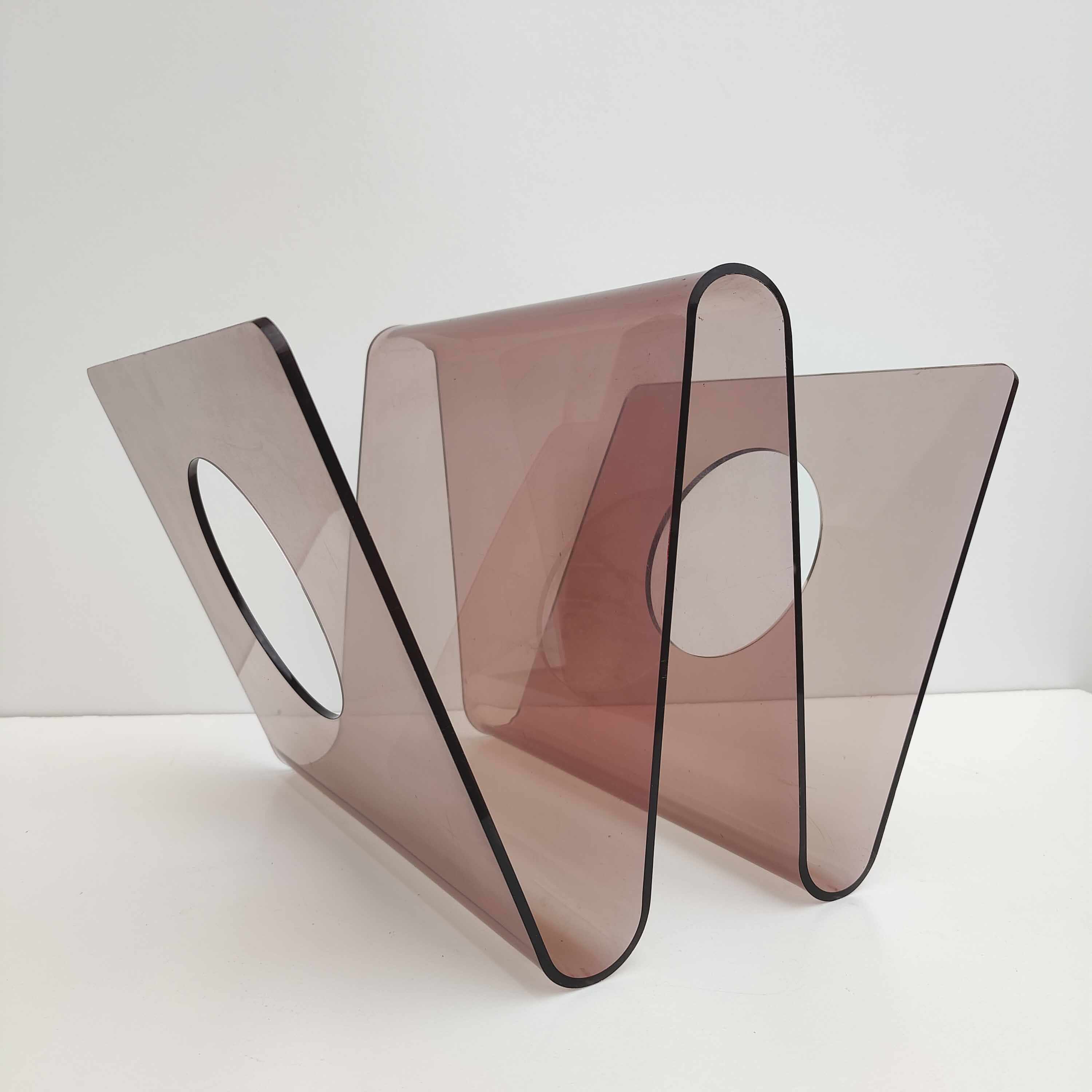 Door magazines / vinyl plexiglass 70s by Michel Dumas