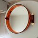 Vintage amber plexiglass mirror from the 70s