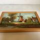 Small village painting with a mill, oil on canvas, signed.