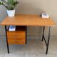 Vintage wood and metal desk from the 60s