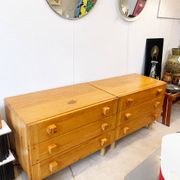 Pair of pine chests of drawers, circa 1970.
