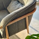 Fauteuil bosc yas en laine grise